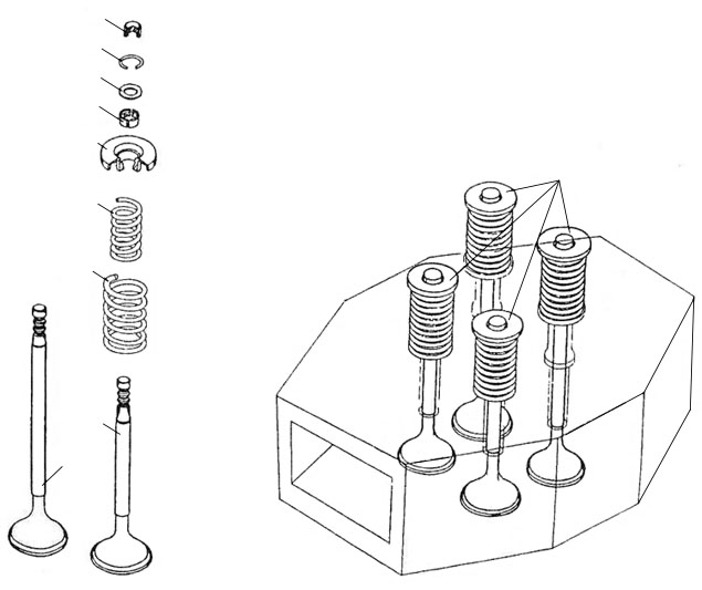 Клапаны впускной и выпускной 09гр.
